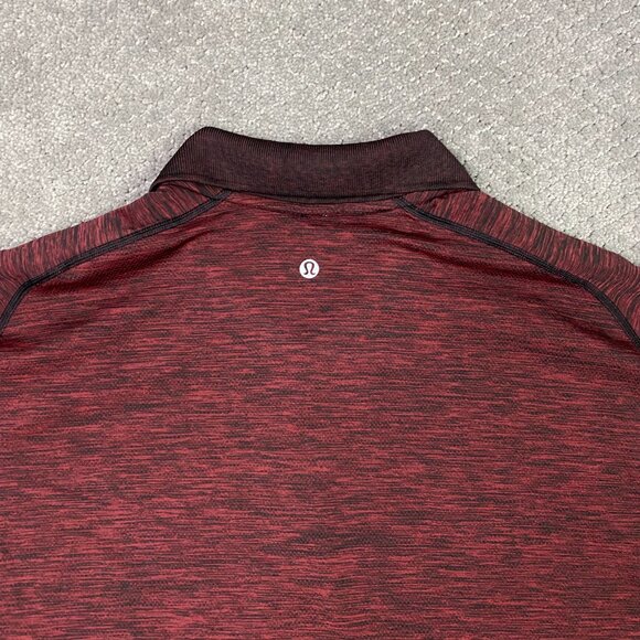 Lululemon Metal Vent Tech Polo Shirt Men's XXL Burgundy Red Golf Performance - Picture 5 of 10